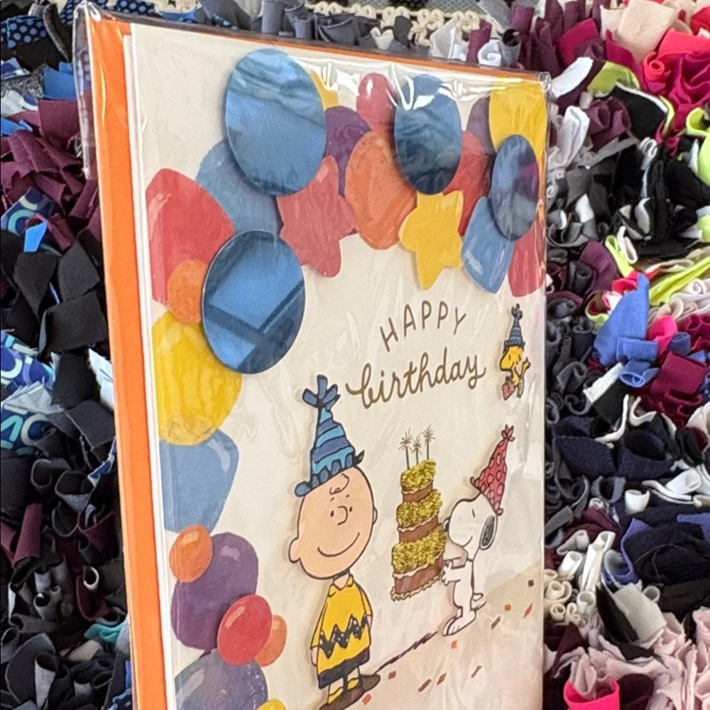 🆕Papyrus-Peanuts Displayable Birthday Greeting Card